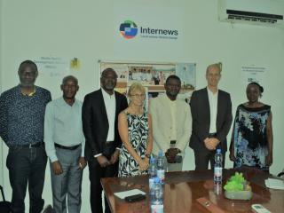 Une délégation de la coopération suédoise en RDC après une rencontre avec les représentants de Kandindi et Internews RDC 